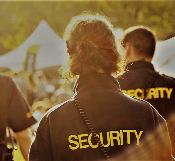 Officers performing event duties.